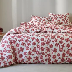 Bedlinnen Petunia in bedrukt katoen
