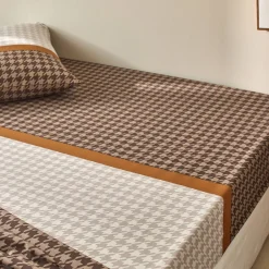 Bedlinnen Pierre in katoen met pied-de-poule print