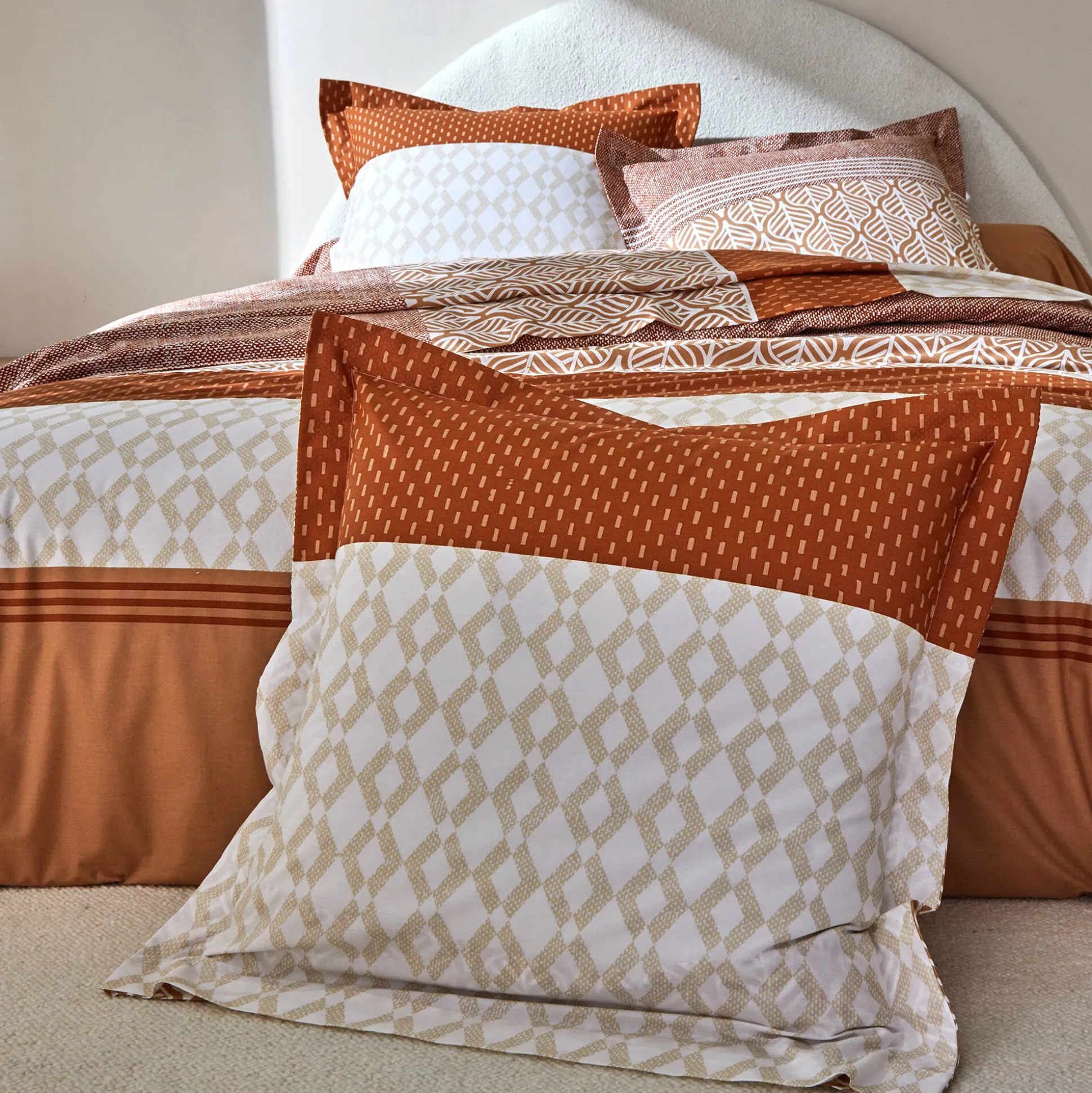 Bedlinnen Tommy in katoen met geometrische print