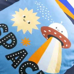 Bedlinnen voor kids, Galaxy met kattenprint, 1 persoon - katoen