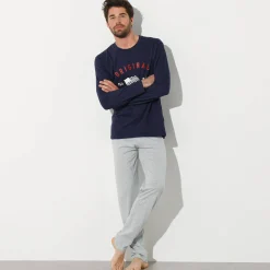 Bedrukt pyjamashirt met lange mouwen
