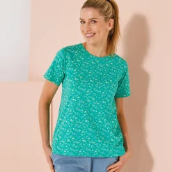 Bedrukt T-shirt met korte mouwen