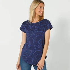 Bedrukt T-shirt met korte mouwen