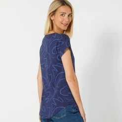 Bedrukt T-shirt met korte mouwen