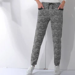 Bedrukte joggingbroek in geruwd molton