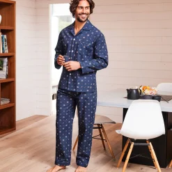 Bedrukte pyjama in popeline van polyester/katoen