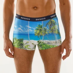 Bedrukte shorty in rekbare microvezel - set van 2