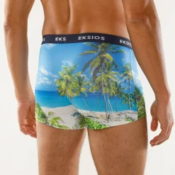 Bedrukte shorty in rekbare microvezel - set van 2