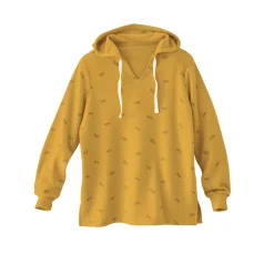 Bedrukte sweater met kap in molton