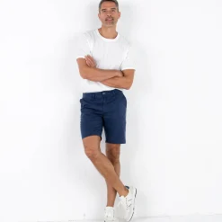 Bermuda chino uni toile sergé stretch morphologie classique