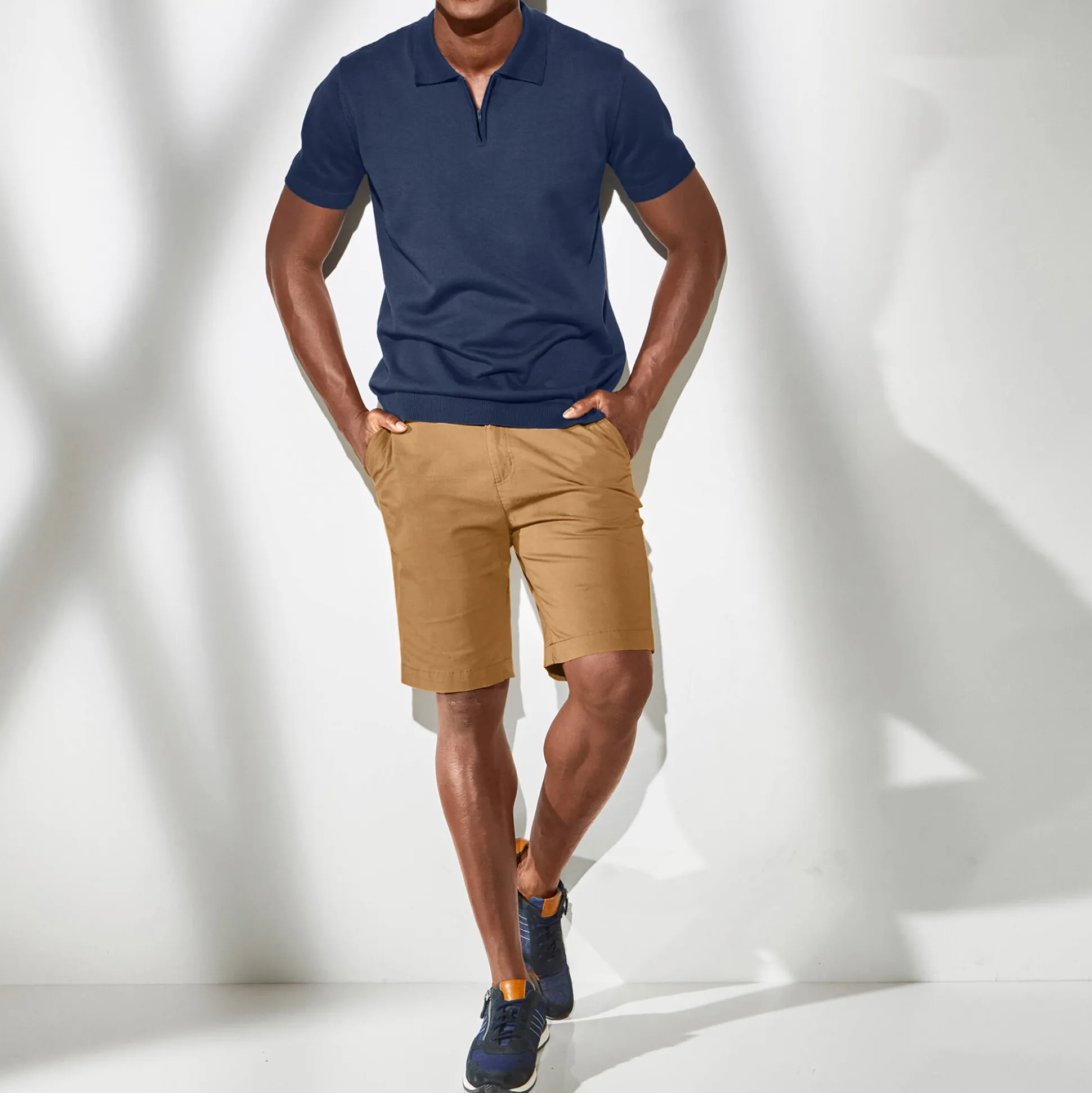 Bermuda chino uni toile sergé stretch morphologie classique