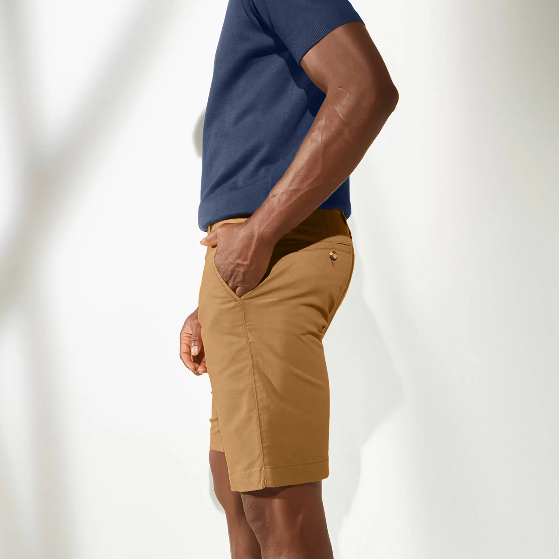 Bermuda chino uni toile sergé stretch morphologie classique