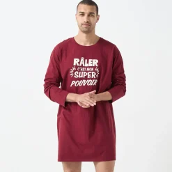 Bigshirt met "Râler c'est mon super pouvoir" print