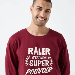 Bigshirt met "Râler c'est mon super pouvoir" print