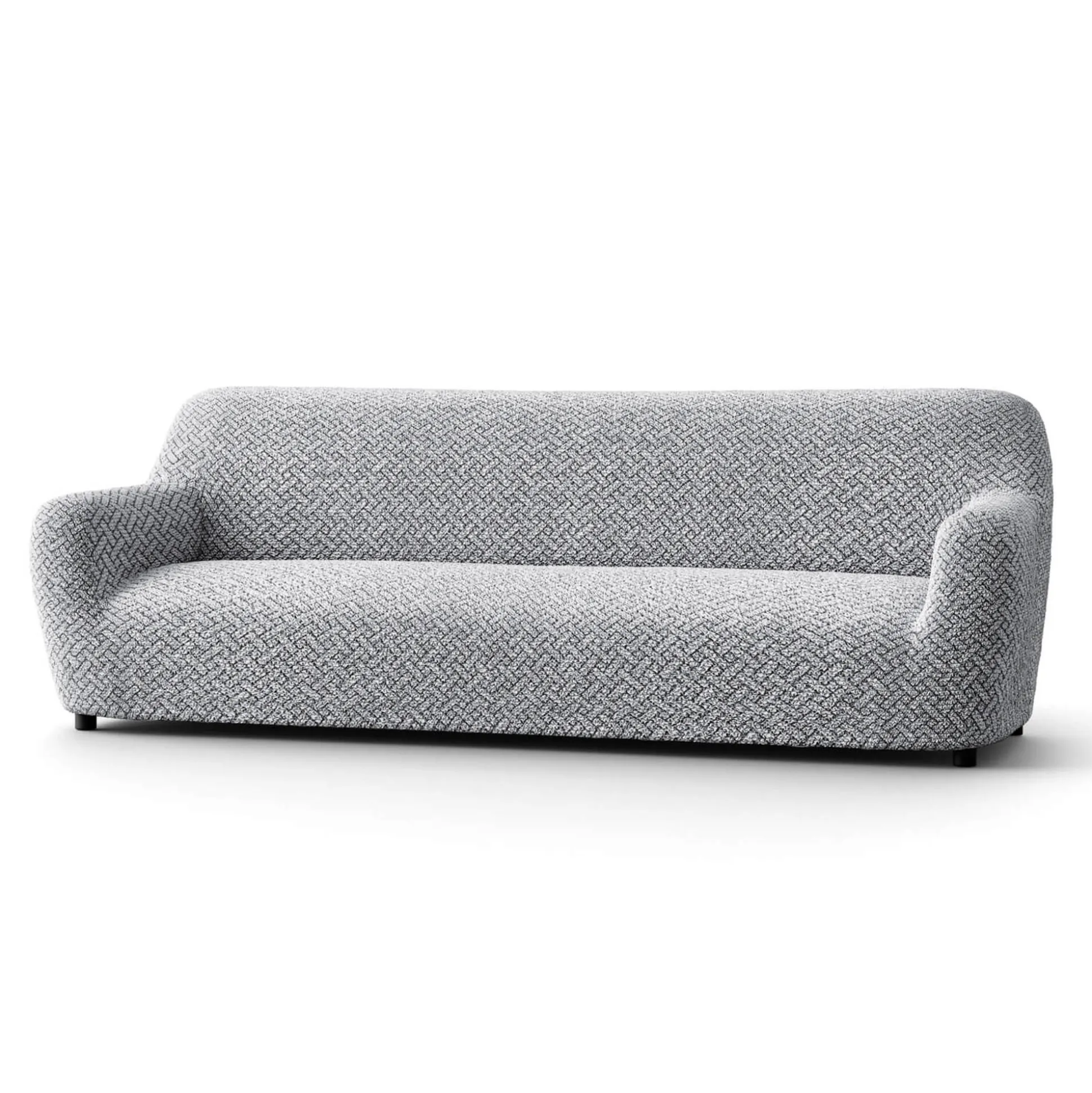Bi-rekbare, grafische hoes in gewafelde microvezel voor fauteuil en zetel