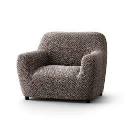 Bi-rekbare, grafische hoes in gewafelde microvezel voor fauteuil en zetel