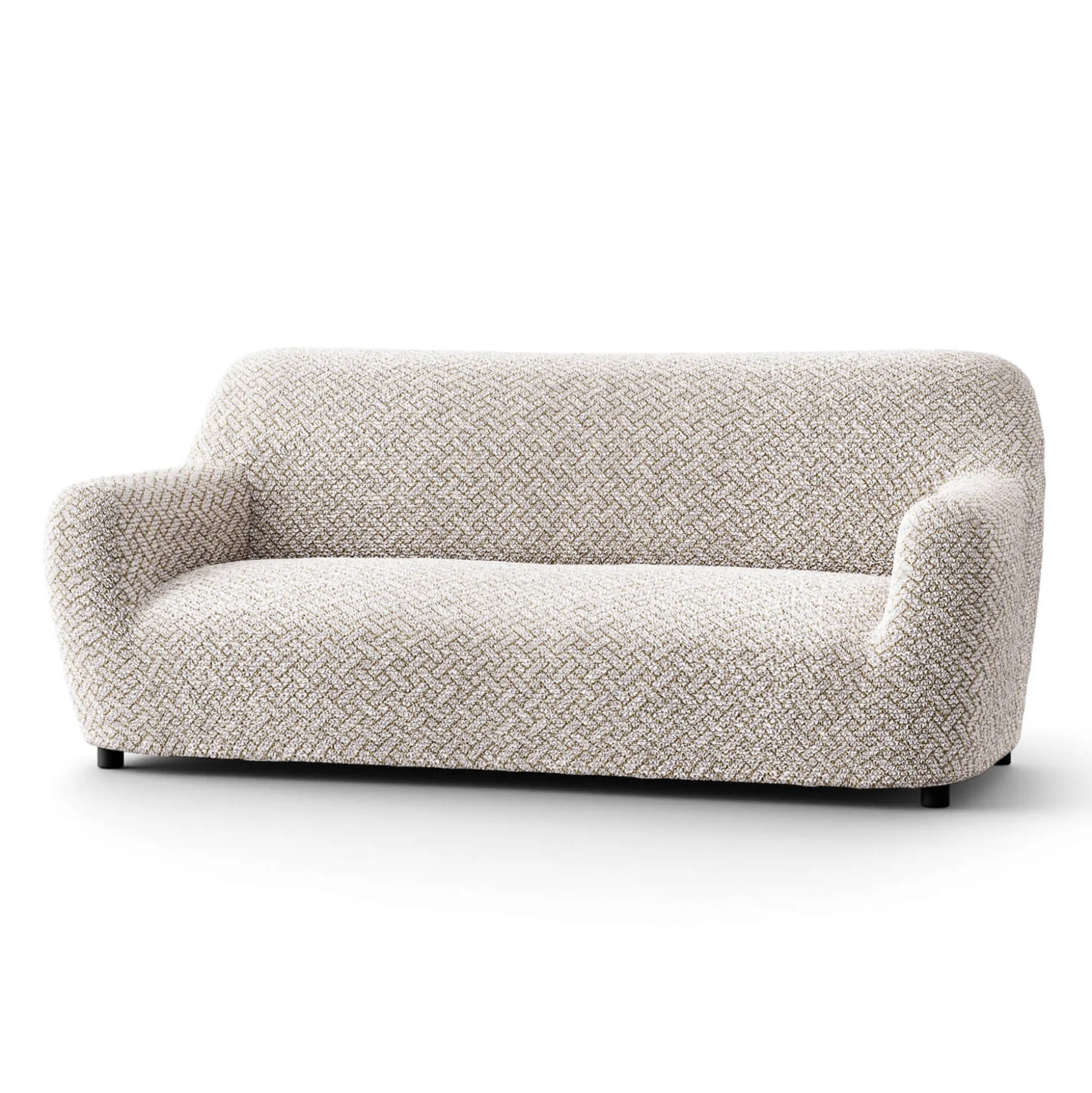 Bi-rekbare, grafische hoes in gewafelde microvezel voor fauteuil en zetel