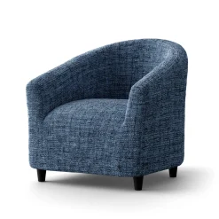 Bi-rekbare hoes in microvezel, effen faux-uni effect, voor kuipzetel