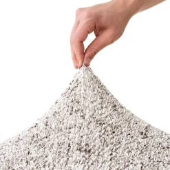 Bi-rekbare hoes in microvezel, effen faux-uni effect voor fauteuil en zitbank