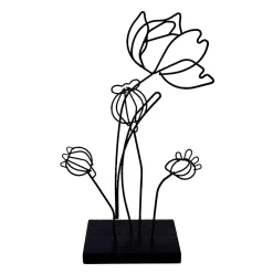 Bloemen decoratie in metaaldraad, groot model