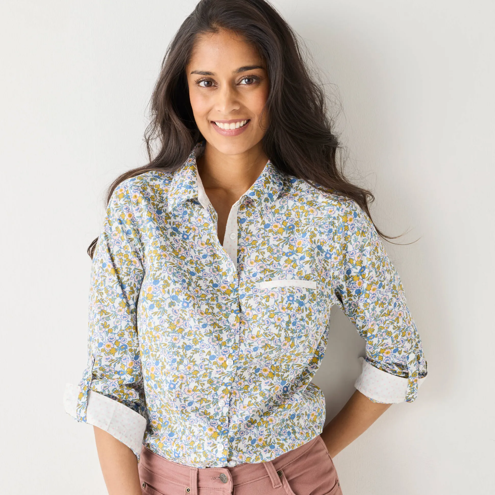 Bloes met bloemenprint
