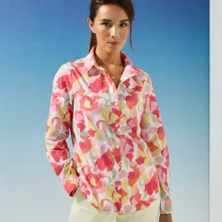 Bloes met bloemenprint, katoenvoile