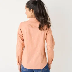 Bloes met goudkleurige print