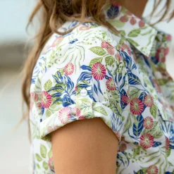Bloes met korte mouwen en bloemenprint