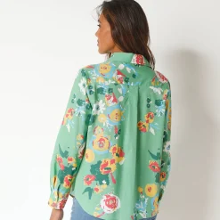 Bloes met maxi bloemenprint, katoen
