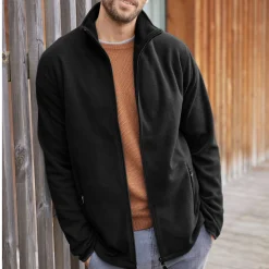 Blouson in microfleecetricot met rits