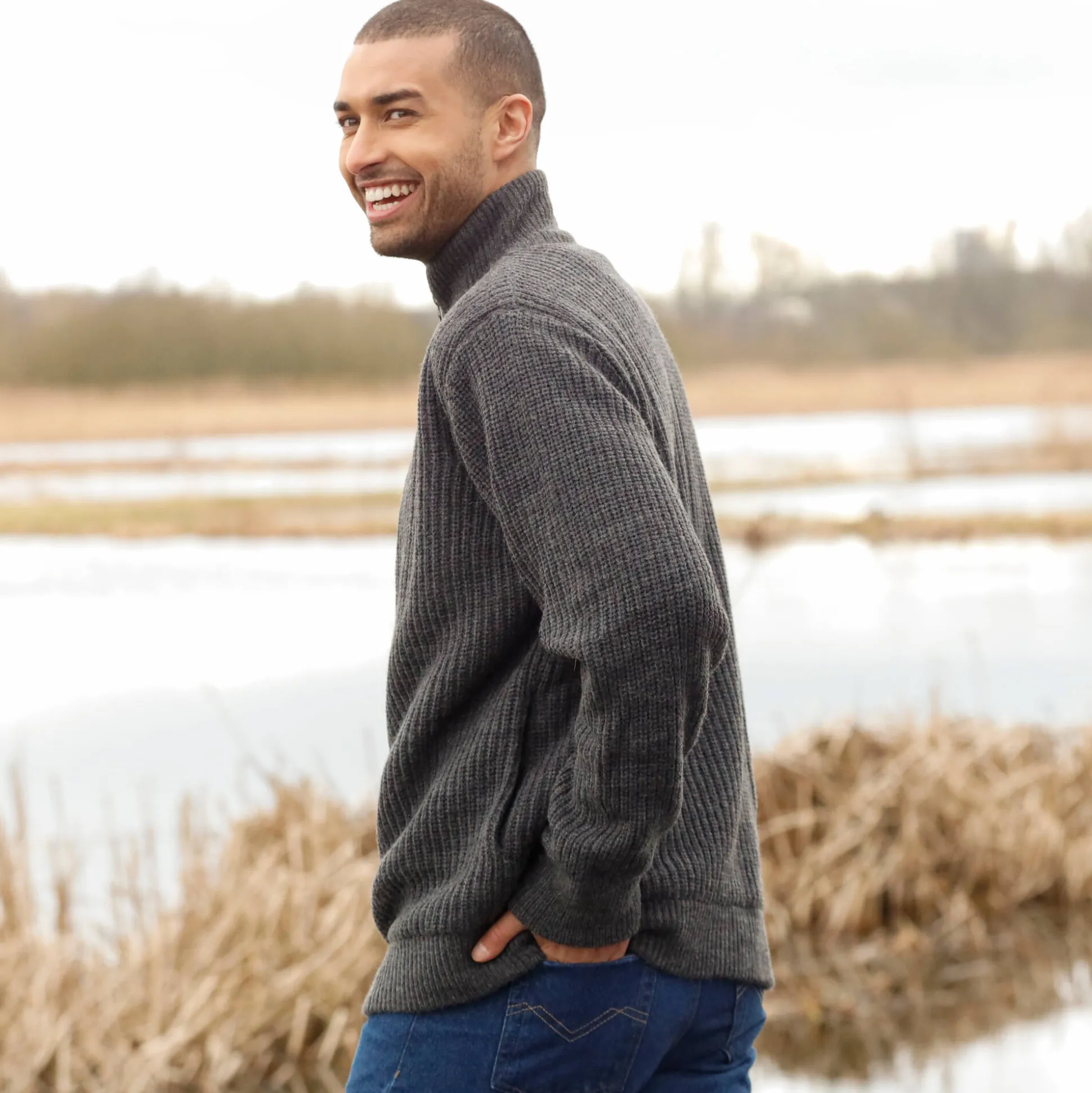 Blouson in patentsteek met warme voering