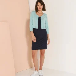 Bolero-vest met knopen, zachte touch