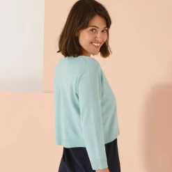 Bolero-vest met knopen, zachte touch
