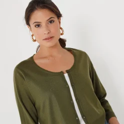 Bolero-vest met knopen, zachte touch