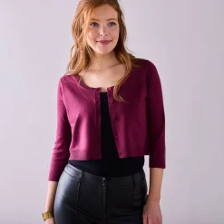 Bolero-vest met knopen, zachte touch