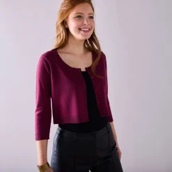 Bolero-vest met knopen, zachte touch