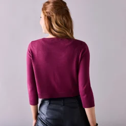 Bolero-vest met knopen, zachte touch
