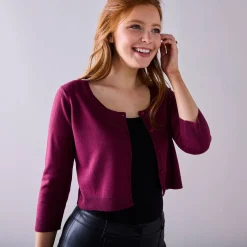 Bolero-vest met knopen, zachte touch