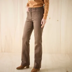 Bootcut broek, opgestikte zakken