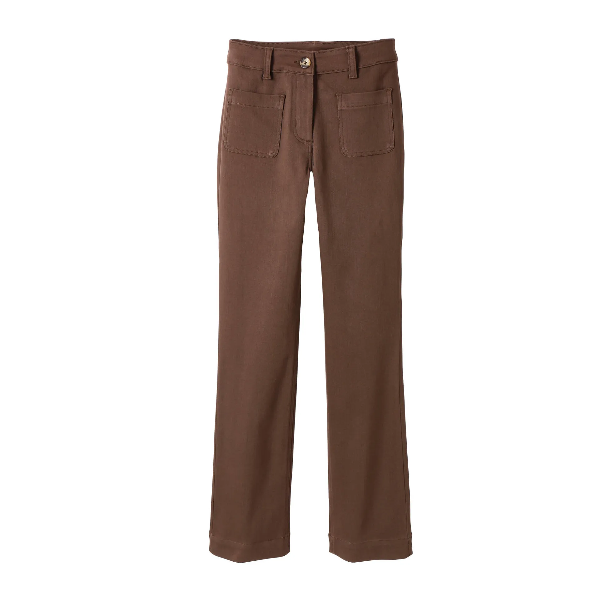 Bootcut broek, opgestikte zakken