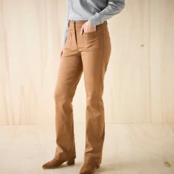 Bootcut broek, opgestikte zakken