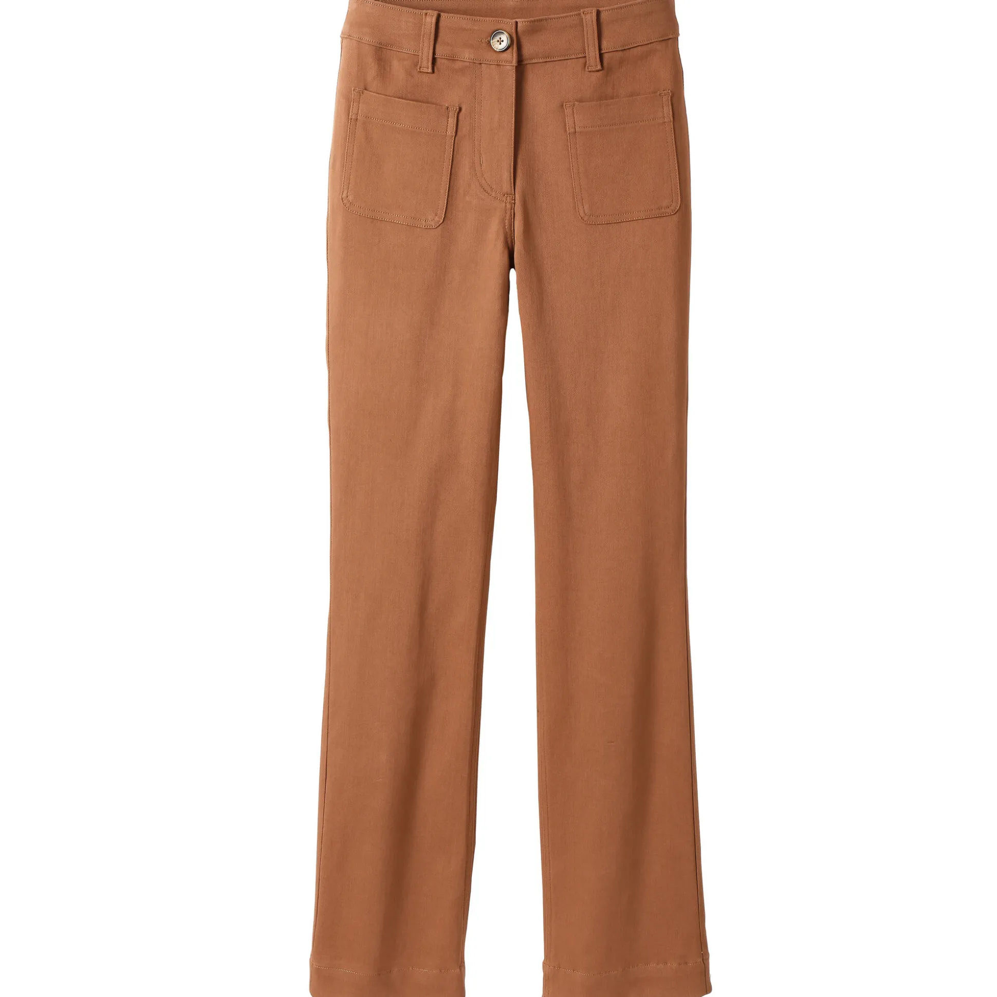 Bootcut broek, opgestikte zakken