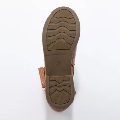 Boots in 2 materialen, rits en sierspijkers