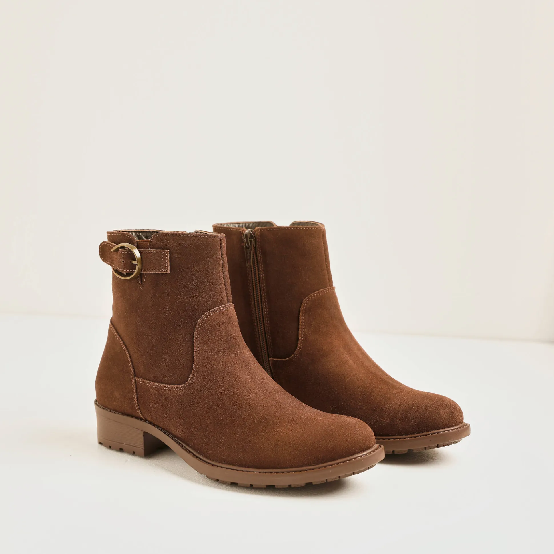 Boots in bikerstijl, splitleer