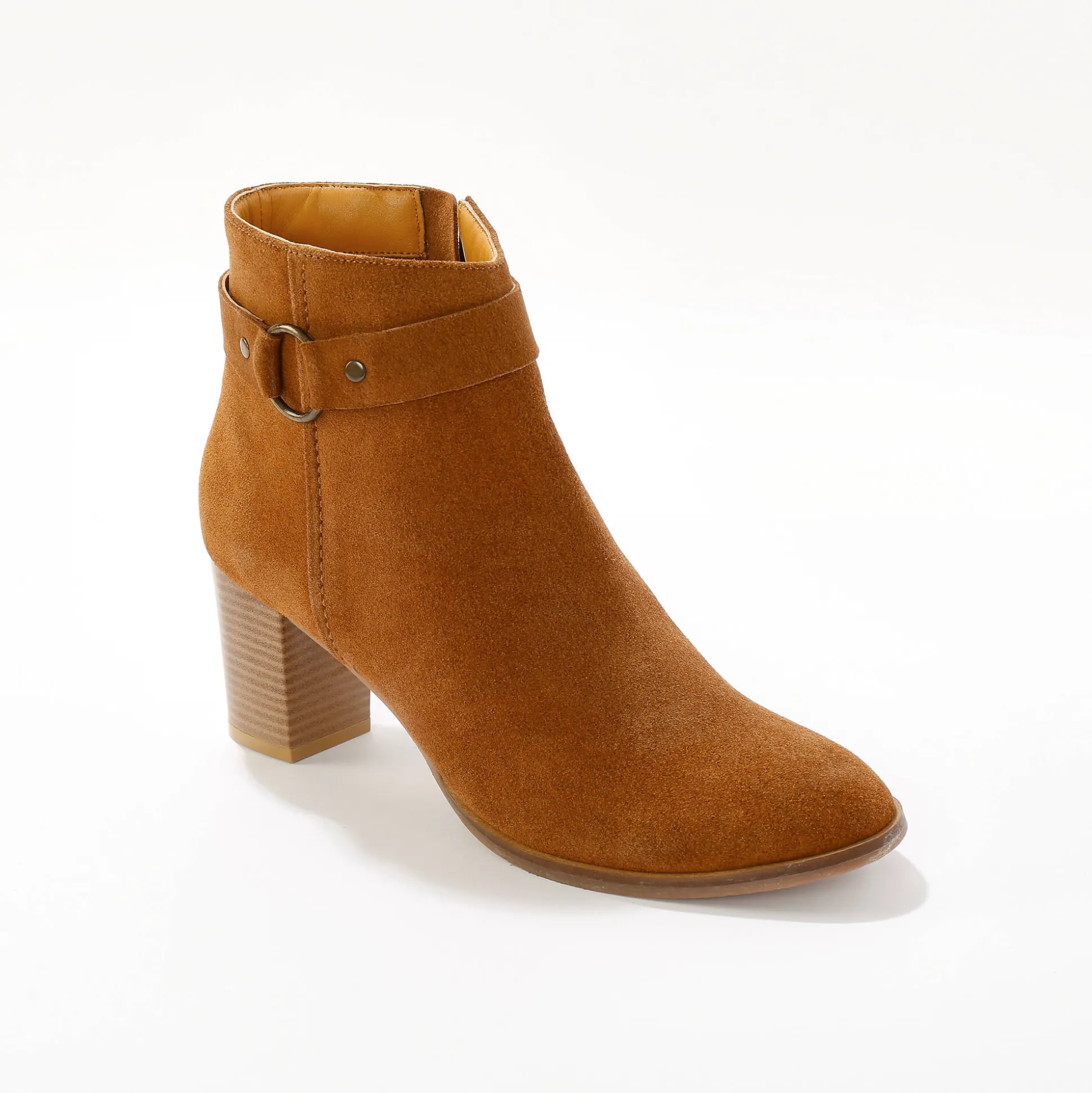 Boots in suèdeleer met hakken
