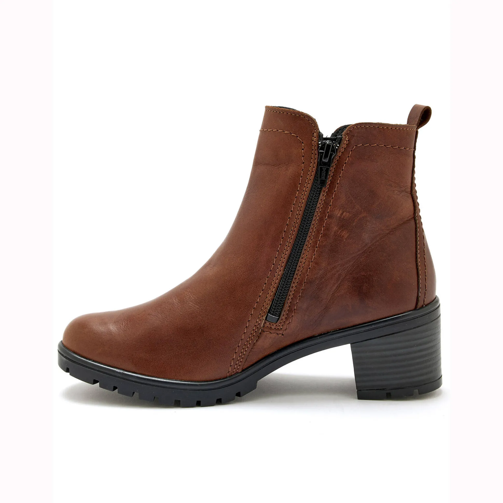 Boots met dubbele rits en comfortbreedte