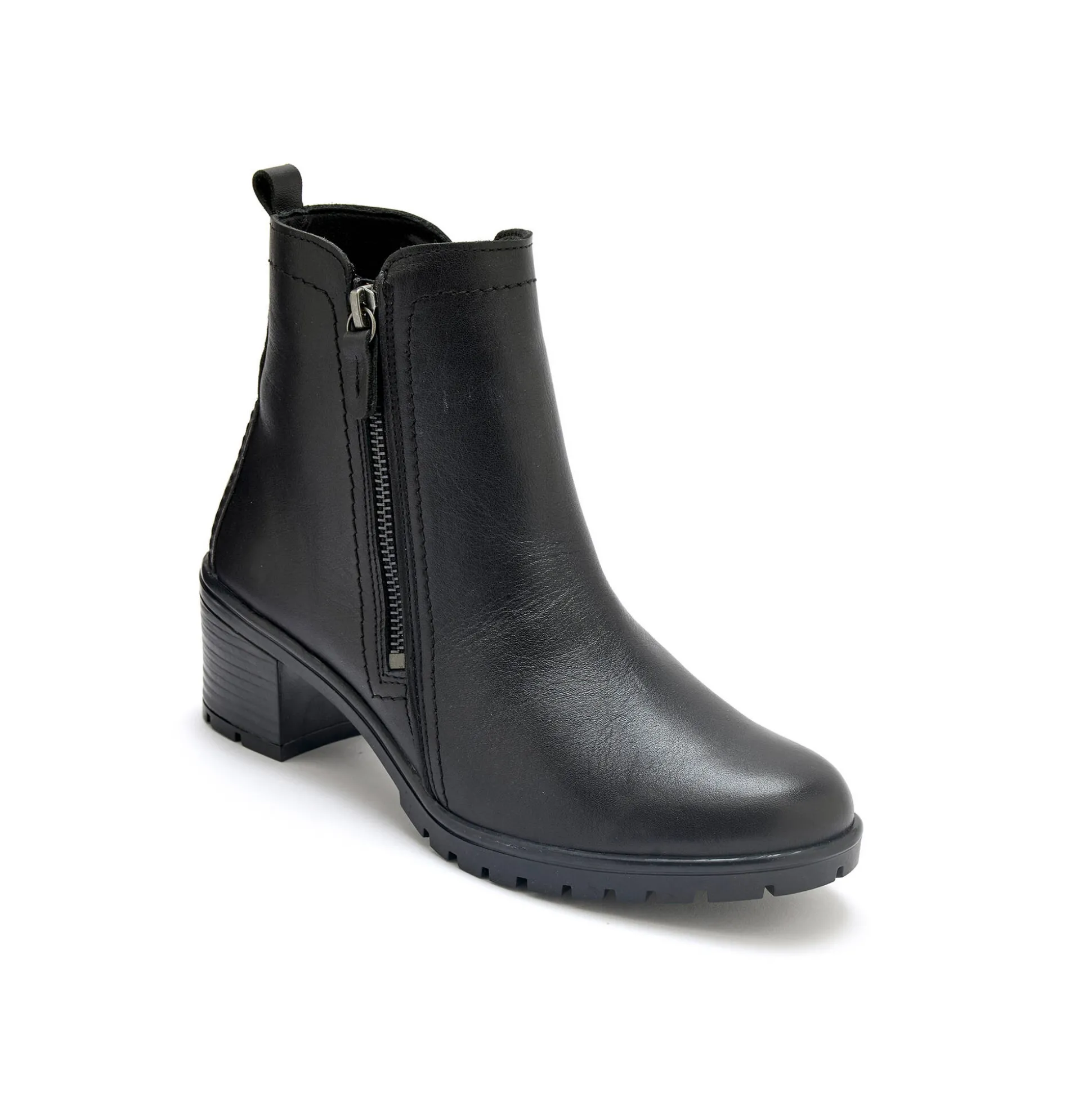 Boots met dubbele rits en comfortbreedte