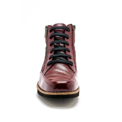 Boots met rits en veters, breed model - zebramotieven