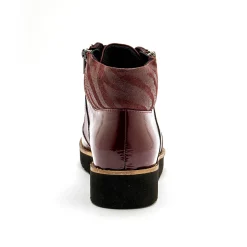Boots met rits en veters, breed model - zebramotieven