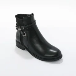 Boots met rits, riempjes en fantasiegespen